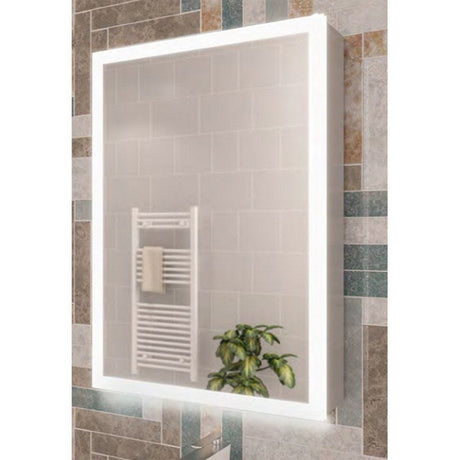 Eastbrook Cassio 1 Door Mirror Cabinet with LED Lights and Sensor 500mm x 700mm - 40.1022 - TAP 'N' SHOWER
