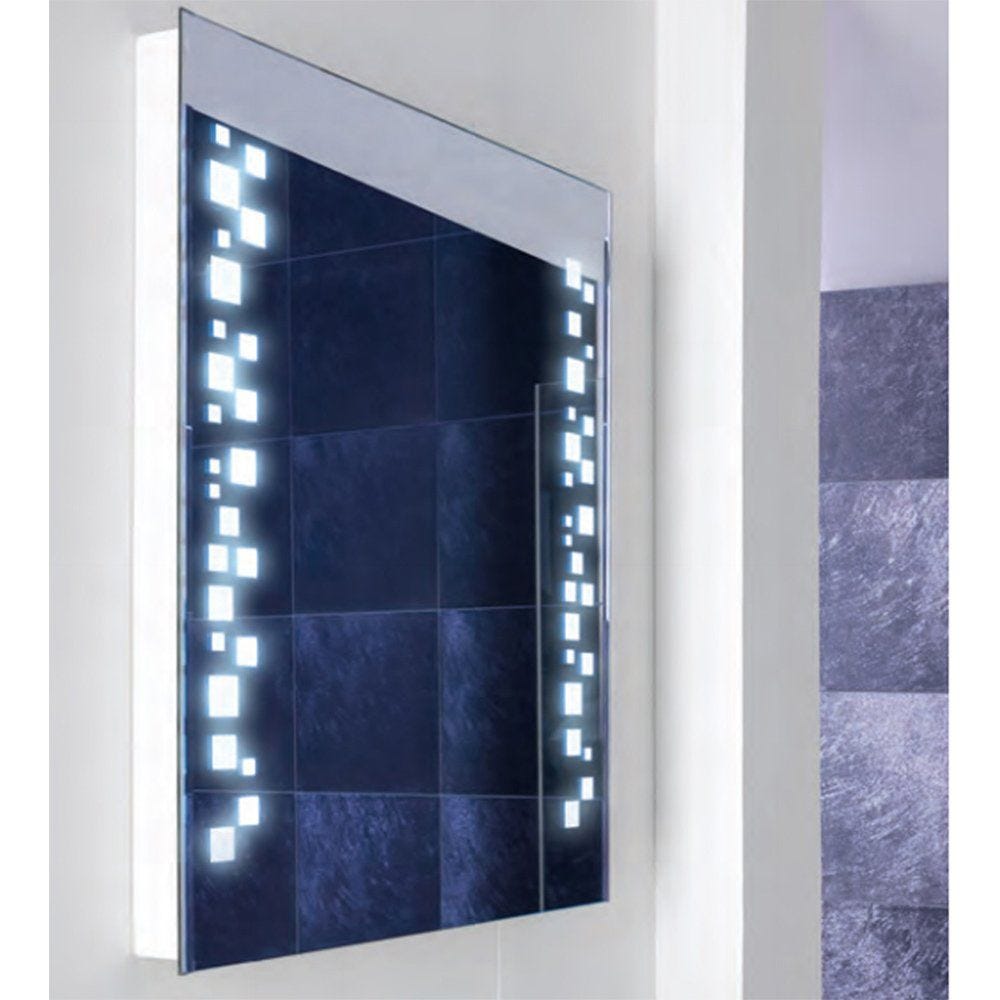 Eastbrook Charleston Mirror with Fluorescent Lights 600mm x 700mm - 40.0014 - TAP 'N' SHOWER