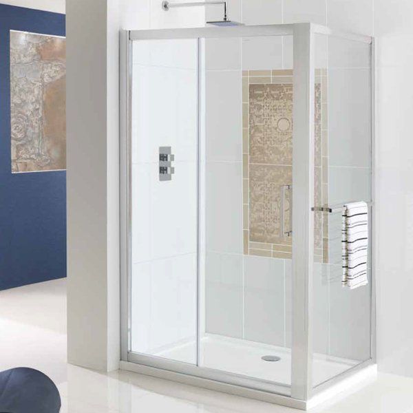 Eastbrook Corniche Shower Enclosure Sliding Door 1100mm - Silver - 69.0076 - TAP 'N' SHOWER