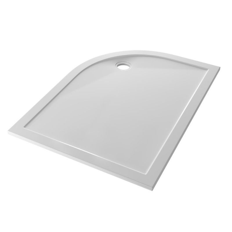 Eastbrook Corsair Left Hand Anti - Slip Offset Quadrant Shower Tray 1100mm x 800mm - White - 159.2301 - TAP 'N' SHOWER