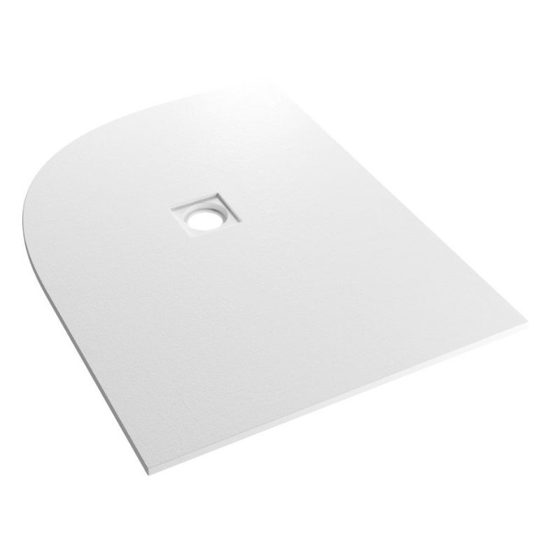 Eastbrook Crossland Left Hand Slate Effect Offset Quadrant Shower Tray 1200mm x 900mm - White - 159.3066 - TAP 'N' SHOWER
