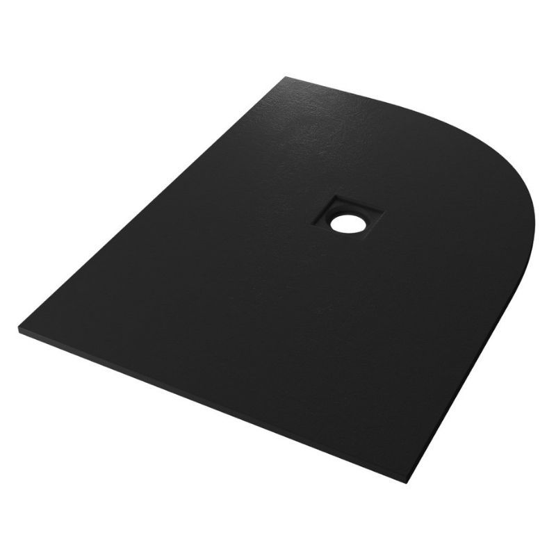 Eastbrook Crossland Right Hand Slate Effect Offset Quadrant Shower Tray 1200mm x 900mm - Black - 159.3067 - TAP 'N' SHOWER