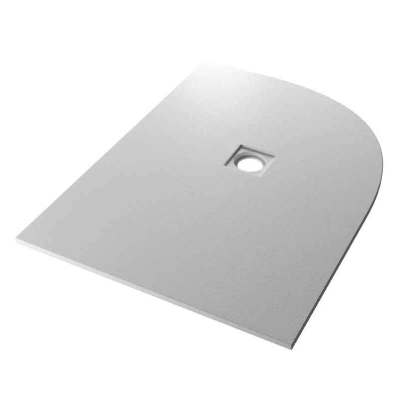 Eastbrook Crossland Right Hand Slate Effect Offset Quadrant Shower Tray 1200mm x 900mm - Grey - 159.3068 - TAP 'N' SHOWER