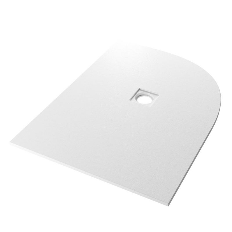 Eastbrook Crossland Right Hand Slate Effect Offset Quadrant Shower Tray 1200mm x 900mm - White - 159.3069 - TAP 'N' SHOWER
