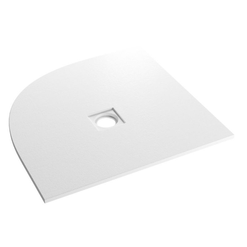 Eastbrook Crossland Slate Effect Quadrant Shower Tray 800mm x 800mm - White - 159.3059 - TAP 'N' SHOWER