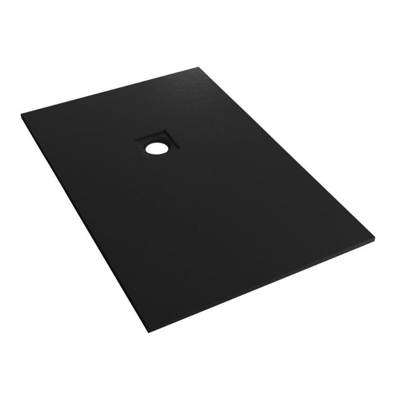 Eastbrook Crossland Slate Effect Rectangular Shower Tray 1400mm x 800mm - Black - 159.3024 - TAP 'N' SHOWER