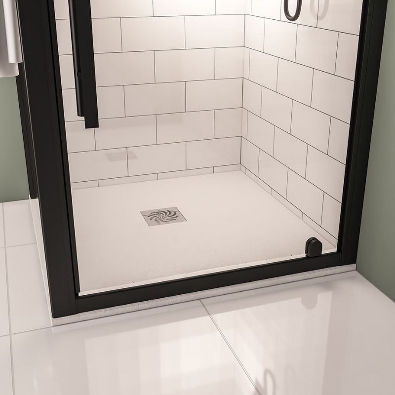 Eastbrook Crossland Slate Effect Square Shower Tray 900mm x 900mm - White - 159.3006 - TAP 'N' SHOWER