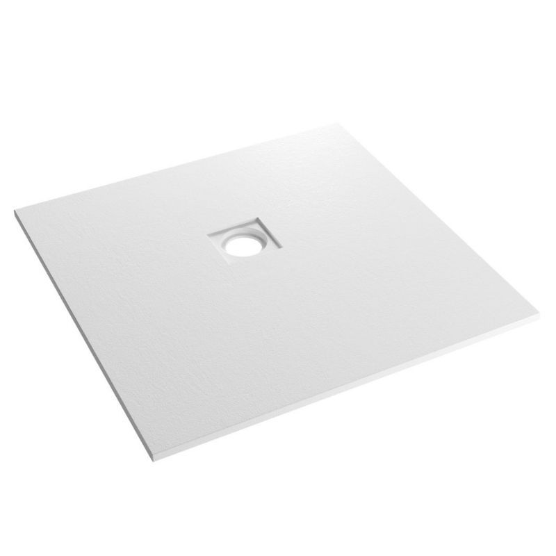 Eastbrook Crossland Slate Effect Square Shower Tray 800mm x 800mm - White - 159.3003 - TAP 'N' SHOWER