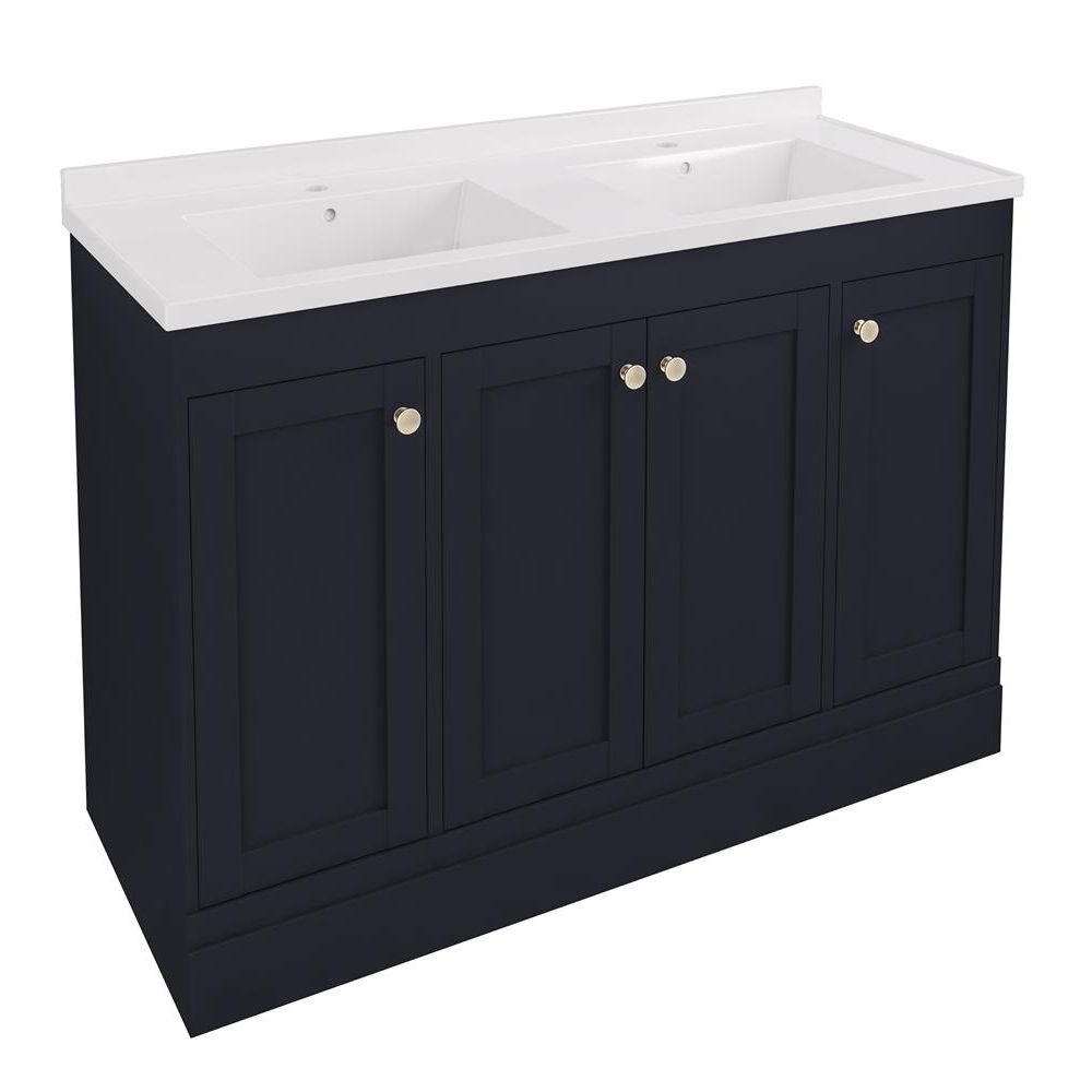 Eastbrook Hardwick Single Bowl Freestanding 4 Door Vanity Unit 1200mm - Anthracite - 36.2046 - TAP 'N' SHOWER