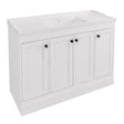 Eastbrook Hardwick Single Bowl Freestanding 4 Door Vanity Unit 1200mm - Matt White - 36.2045 - TAP 'N' SHOWER