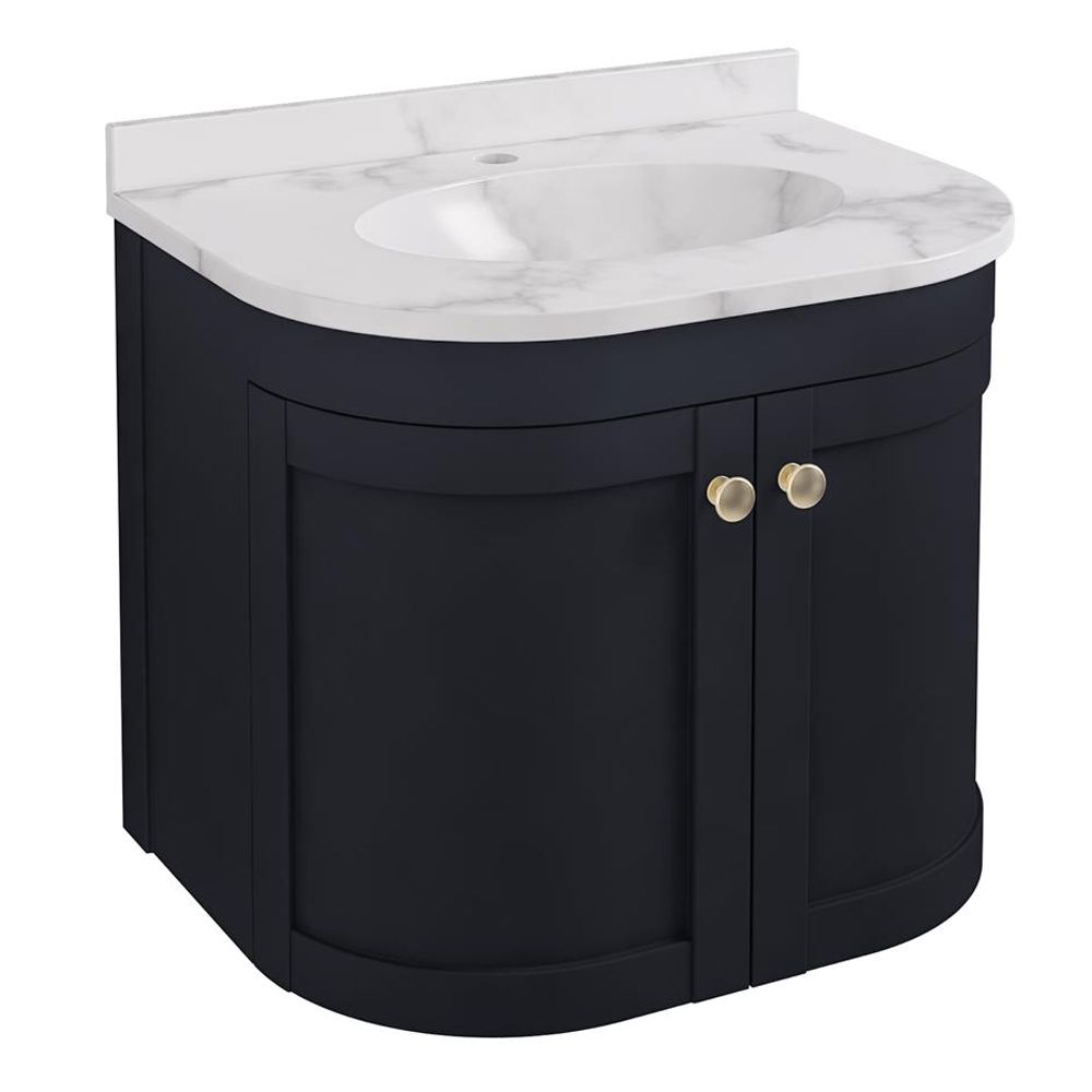 Eastbrook Hardwick Traditional 2 Door Wall Hung Basin Unit 600mm - Anthracite - 36.2014 - TAP 'N' SHOWER