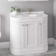 Eastbrook Hardwick Straight Single Bowl Freestanding 3 Door Vanity Unit 900mm - Matt White - 36.2066 - TAP 'N' SHOWER