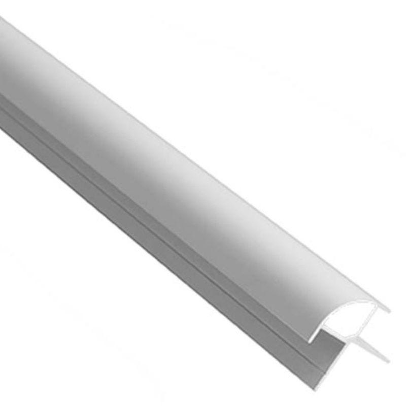 Eastbrook Aluminium Wide Panel External Corner - Bright Silver - 13.312 - TAP 'N' SHOWER