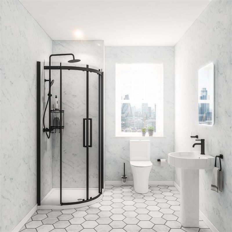 Eastbrook Hydropanel Shower Panel 900mm x 2420mm - New Marble White - 3.121 - TAP 'N' SHOWER