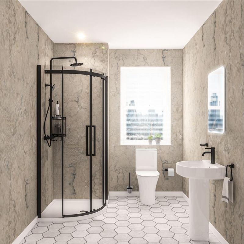 Eastbrook Hydropanel Shower Panel 900mm x 2420mm - New Travertine - 3.126 - TAP 'N' SHOWER