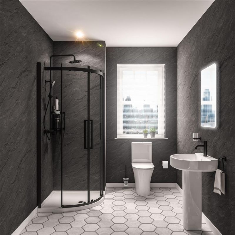 Eastbrook Hydropanel Shower Panel 900mm x 2420mm - Slate Matt - 3.119 - TAP 'N' SHOWER