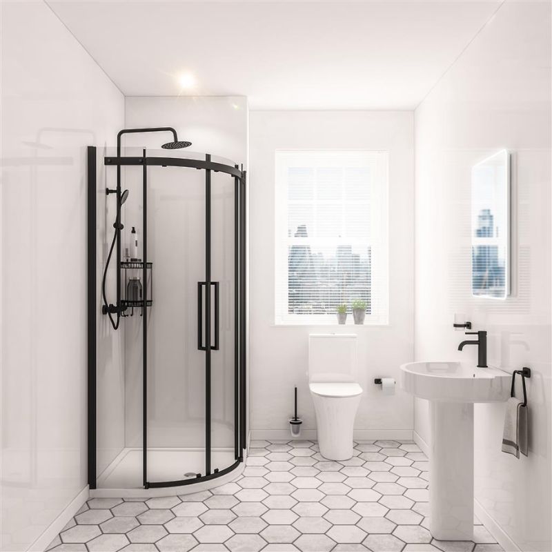 Eastbrook Hydropanel Shower Panel 900mm x 2420mm - White Gloss - 3.112 - TAP 'N' SHOWER