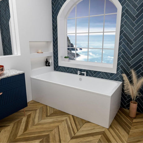 Eastbrook Malin 5mm Acrylic Double Ended Bath 1675mm x 700mm - White - 42.0077 - TAP 'N' SHOWER