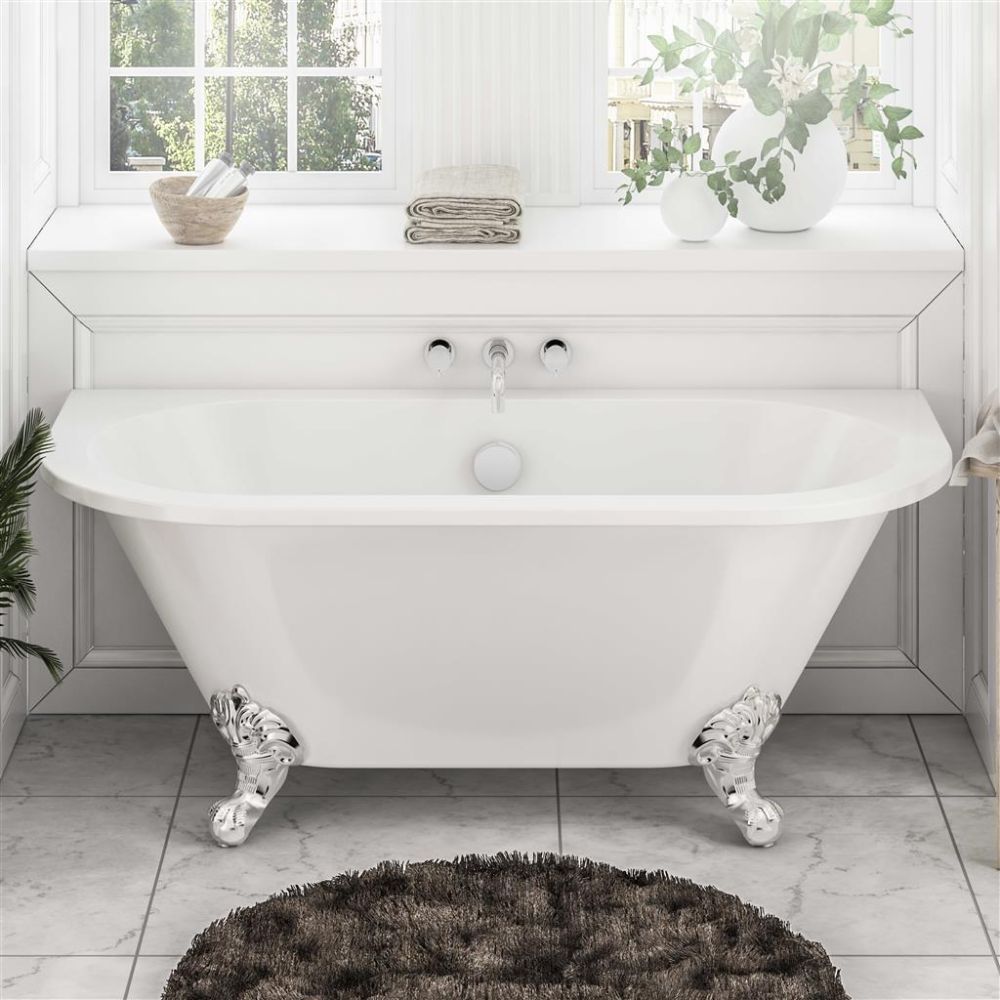 Eastbrook Mortlake Freestanding Bath 1500mm x 740mm - White - 33.0015 - TAP 'N' SHOWER