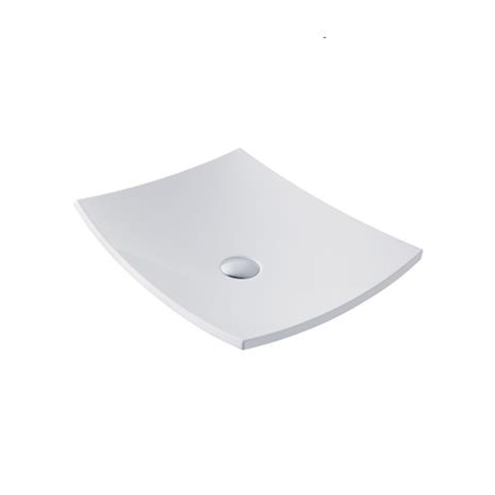 Eastbrook Natura Curved Sit On Basin 500x400mm - White - 51.030 - TAP 'N' SHOWER