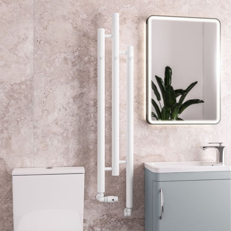 Eastbrook Portchester Designer Radiator 1200mm x 225mm - Matt White - 41.0715 - TAP 'N' SHOWER