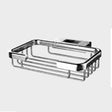 Eastbrook Rectangular Wire Soap Holder for Slider Riser Rail - Chrome - 78.0041 - TAP 'N' SHOWER