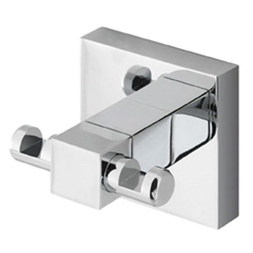 Eastbrook Rimini Wall Mounted Square Double Robe Hook - Chrome - 52.101 - TAP 'N' SHOWER