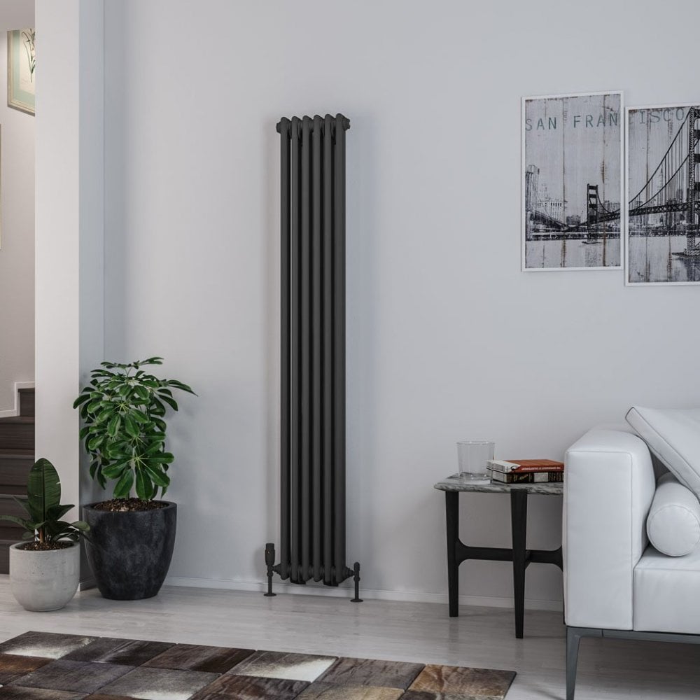 Eastbrook Rivassa Traditional Two Column Radiator 1800mm x 293mm - Matt Anthracite - 81.0018 - TAP 'N' SHOWER