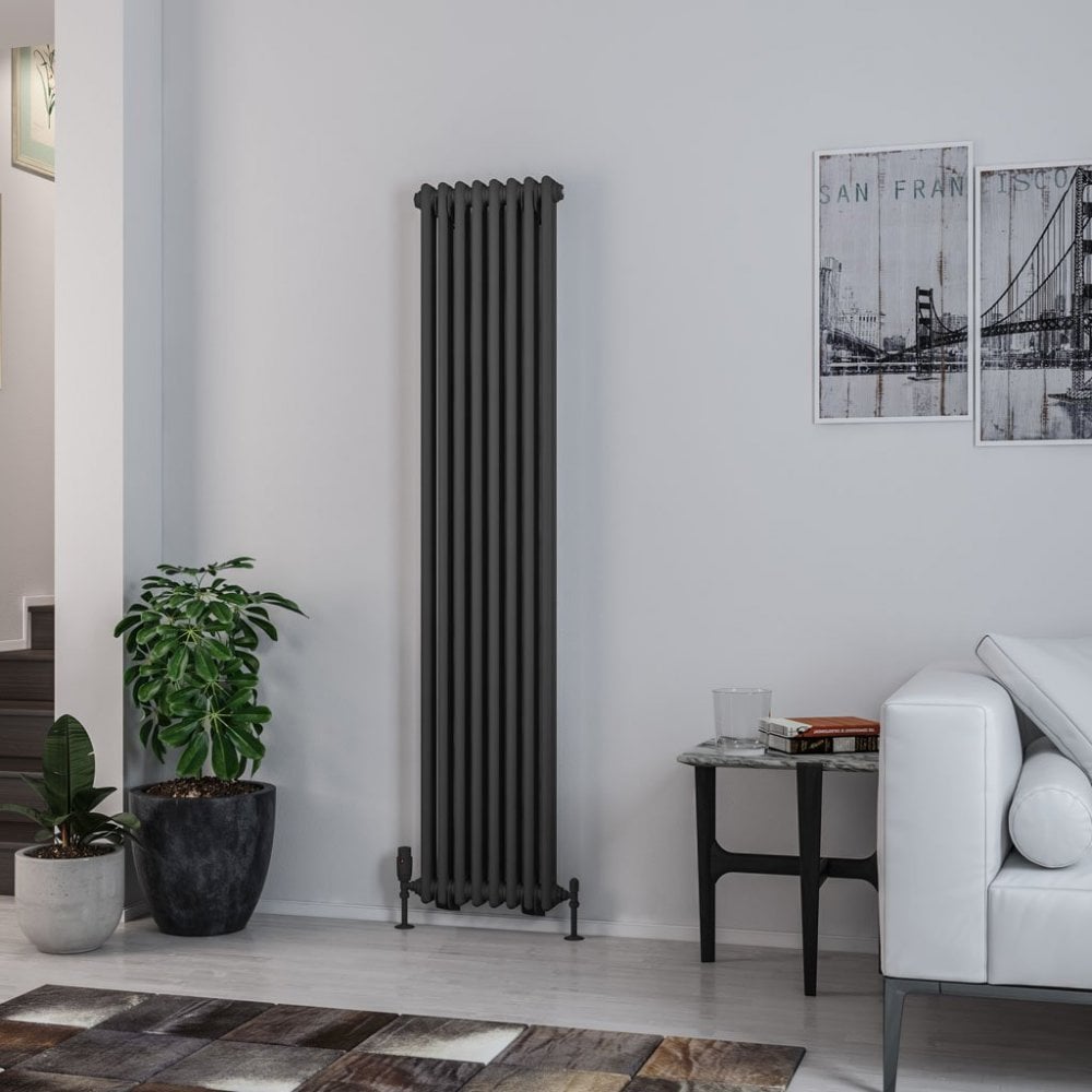 Eastbrook Rivassa Traditional 3 Column Radiator 1800mm x 383mm - Matt Anthracite - 81.0019 - TAP 'N' SHOWER
