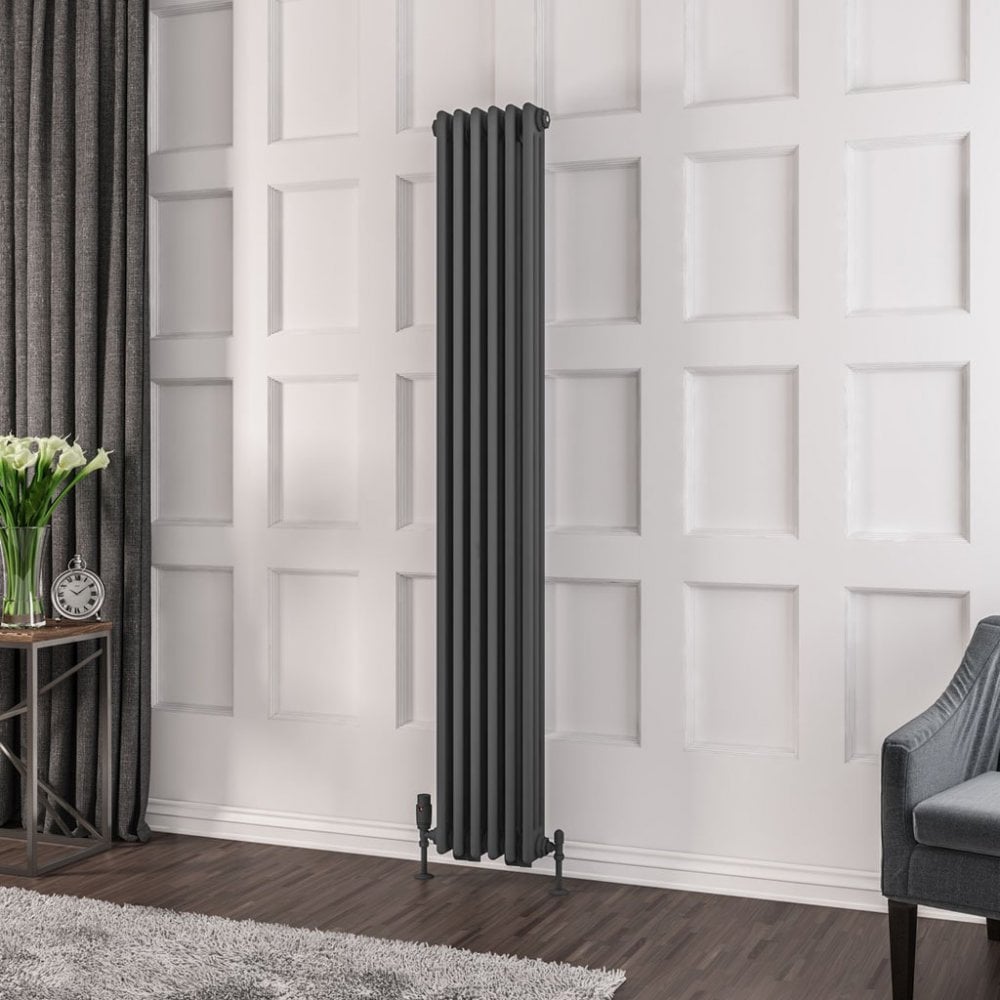 Eastbrook Rivassa Traditional 3 Column Radiator 1800mm x 293mm - Matt Anthracite - 81.0026 - TAP 'N' SHOWER