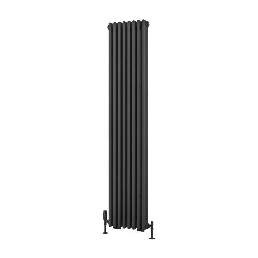 Eastbrook Rivassa Traditional 3 Column Radiator 1800mm x 383mm - Matt Anthracite - 81.0027 - TAP 'N' SHOWER