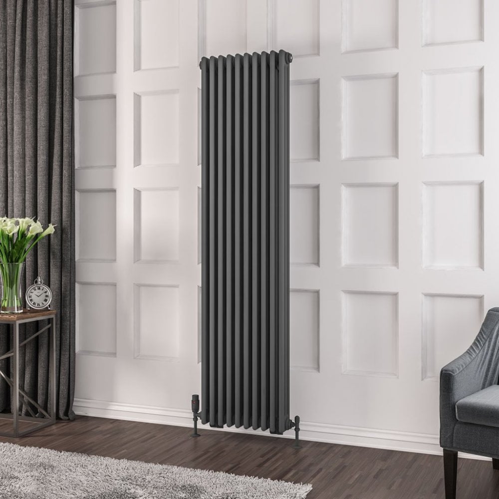 Eastbrook Rivassa Traditional 3 Column Radiator 1800mm x 473mm - Matt Anthracite - 81.0028 - TAP 'N' SHOWER