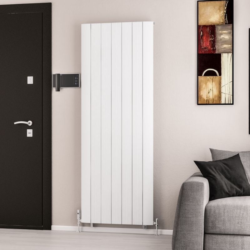 Eastbrook Trent Aluminium Vertical Radiator 1800mm x 660mm - Matt White - 41.0478 - TAP 'N' SHOWER