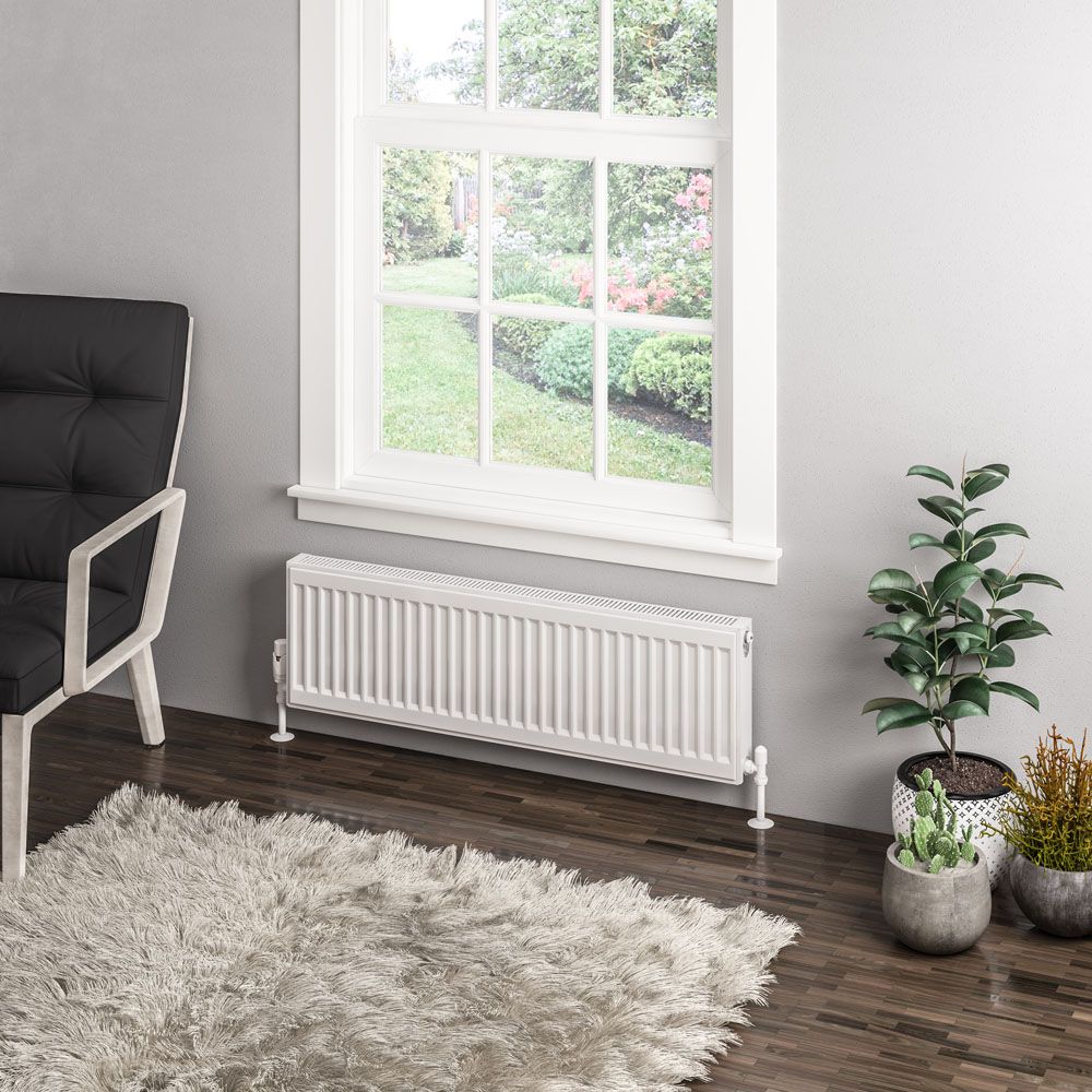 Eastbrook Type 11 Compact Panel Radiator 300mm x 1400mm - Gloss White - 25.0016 - TAP 'N' SHOWER