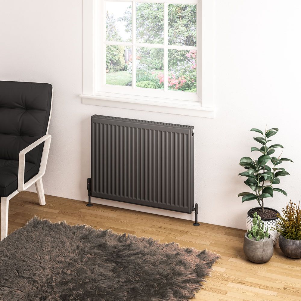 Eastbrook Type 11 Compact Panel Radiator 600mm x 1200mm - Matt Anthracite - 25.0066 - TAP 'N' SHOWER