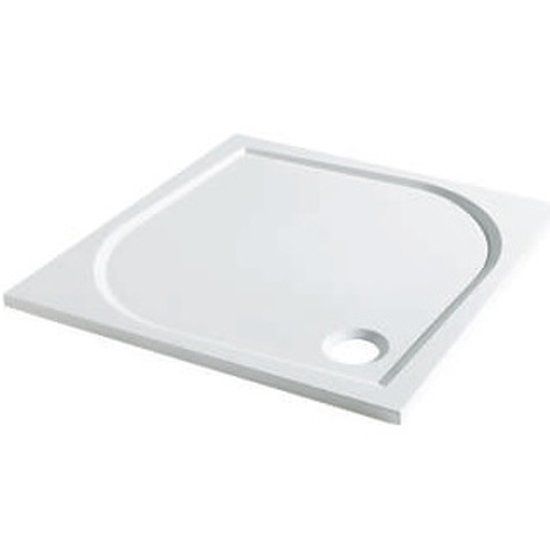 Eastbrook Vanguard 25 Square Slimline Shower Tray 900mm - White - 51.056 - TAP 'N' SHOWER
