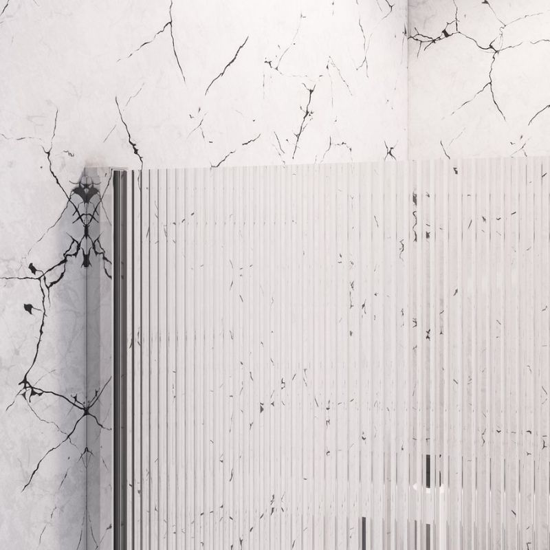 Eastbrook Vantage 2000 Fluted Walk - In Wetroom Shower Screen 1600mm - Chrome - 49.2035 - TAP 'N' SHOWER