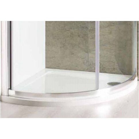 Eastbrook Volente Bow Fronted Quadrant Shower Tray 800 x 800 - White - 158.618 - TAP 'N' SHOWER
