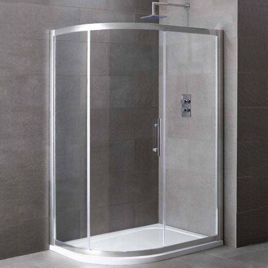 Eastbrook Volente Left Hand Offset Quadrant Shower Tray 900mm x 800mm - White - 158.065 - TAP 'N' SHOWER