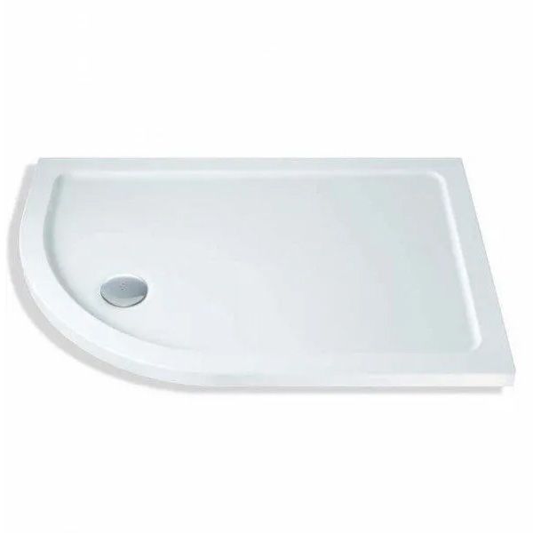 Eastbrook Volente Left Hand Offset Quadrant Shower Tray 1200mm x 800mm - White - 158.069 - TAP 'N' SHOWER