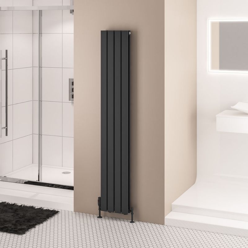 Eastbrook Warrington Type 20 Vertical Radiator 1800mm x 304mm - Matt Anthracite - 41.0536 - TAP 'N' SHOWER