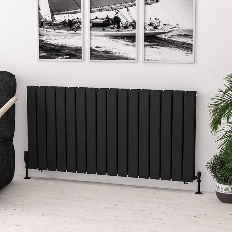 Eastbrook Warrington Type 20 Vertical Radiator 600mm x 1216mm - Matt Black - 41.0564 - TAP 'N' SHOWER