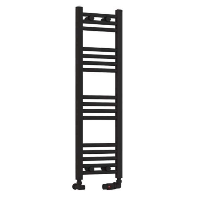 Eastbrook Wendover Straight Ladder Radiator 1000mm x 300mm - Matt Black - 41.0673 - TAP 'N' SHOWER