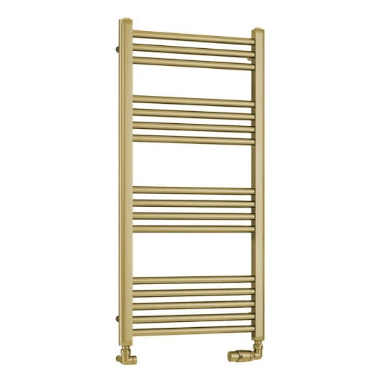 Eastbrook Wendover Straight Ladder Radiator 1000mm x 500mm - Brushed Brass - 41.0703 - TAP 'N' SHOWER