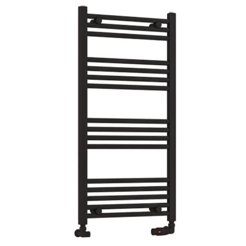 Eastbrook Wendover Straight Ladder Radiator 1000mm x 500mm - Matt Black - 41.0675 - TAP 'N' SHOWER