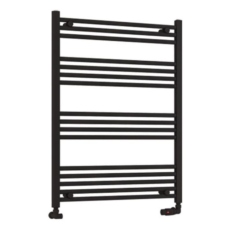 Eastbrook Wendover Straight Ladder Radiator 1000mm x 750mm - Matt Black - 41.0677 - TAP 'N' SHOWER