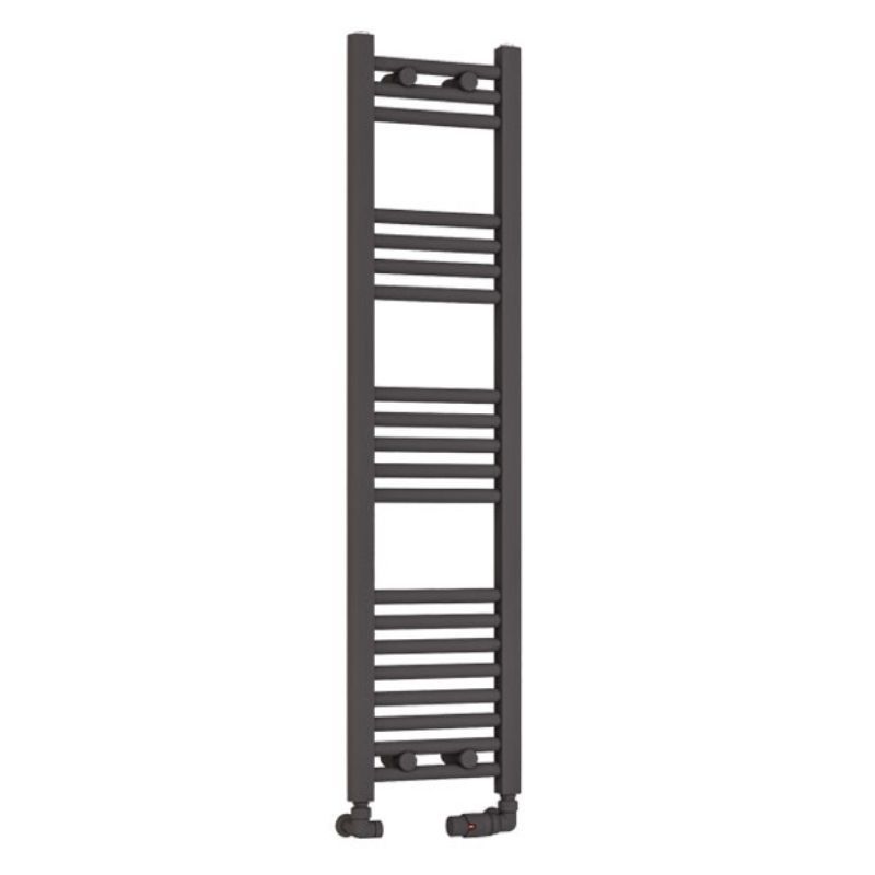 Eastbrook Wendover Straight Ladder Radiator 1200mm x 300mm - Matt Anthracite - 41.0645 - TAP 'N' SHOWER