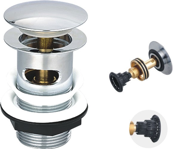 JTP Easy Clean Click Clack Basin Waste Slotted - Chrome - EC709CCSL