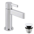 Vado Edit Single Taphole polished chrome mini basin mixer tap with universal waste