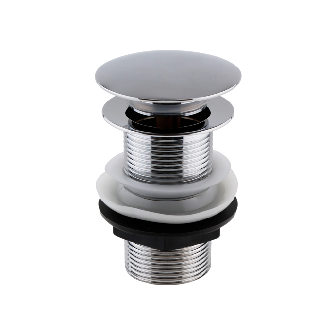 Nuie Wastes & Extras Chrome Contemporary Push Button Basin Waste - EK3